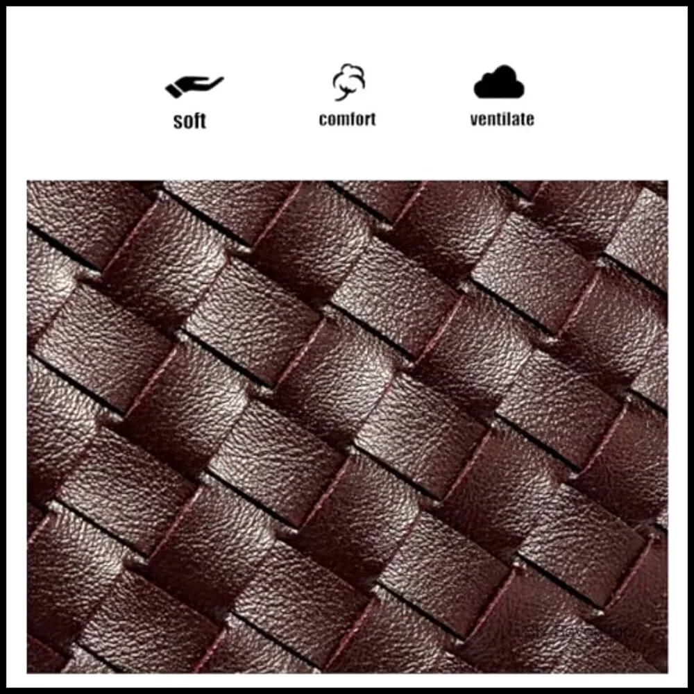 Braided Faux Leather Satchel Top Handle Crossbody Bag Mini Chic Fashion